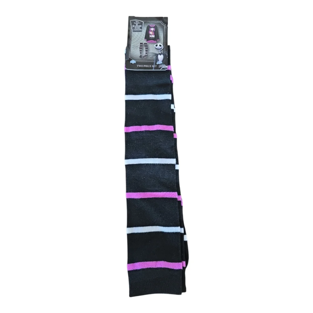 Disney NWT Nightmare Before Christmas Over the Knee Socks One Size Purple/Black